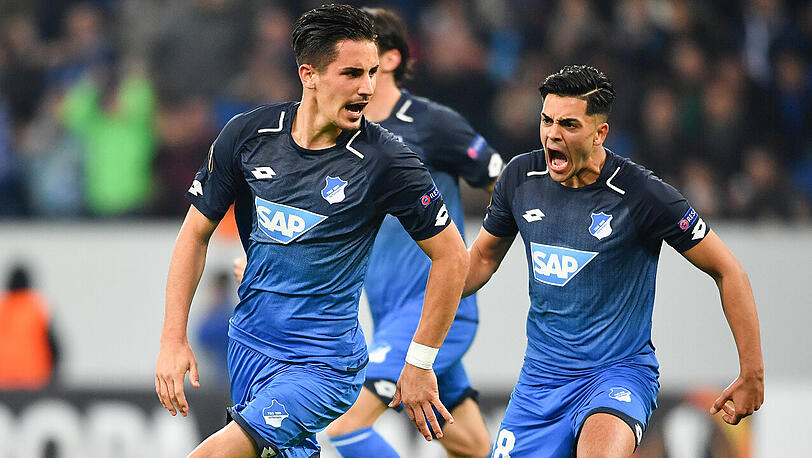Hoffenheim bejubelt den Sieg im Hinspiel.
