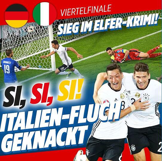 Bild.de: "Si, si, si - Italien-Fluch geknackt"