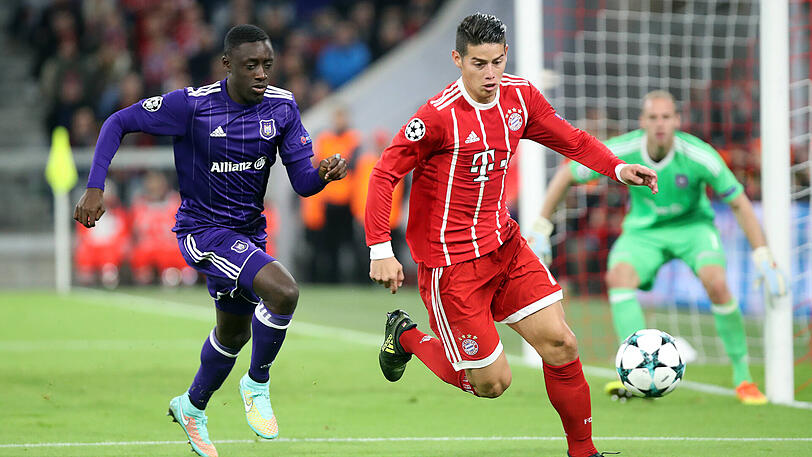 James Rodriguez: Note 3. Debüt in der Königsklasse für Bayern, kickte Müller aus der Startelf. Von Beginn an agil, scheiterte per Kopf nach Ribéry-Flanke an Keeper Sels (9.). Grätsche in der eigenen Hälfte (36.), das gefiel den Fans.