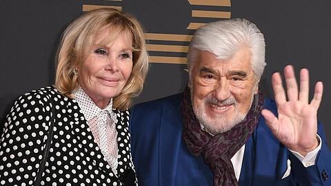 Mario Adorf und seine Frau Monique Faye 2018 in Berlin.