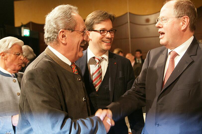 Handschlag! Münchens OB Ude und Peer Steinbrück