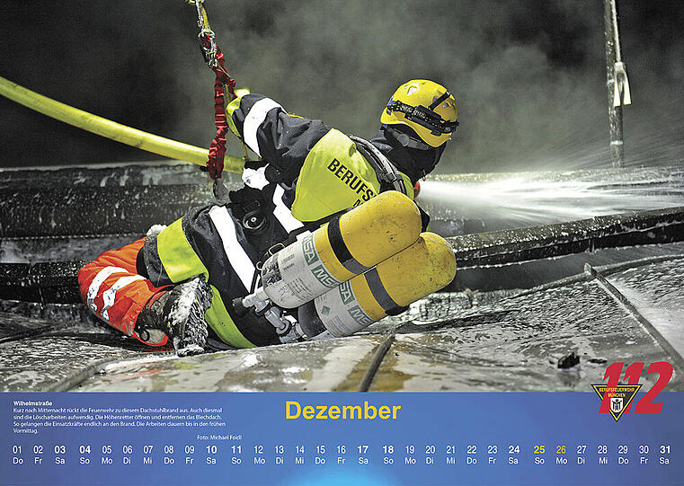 Der Kalender der Berufsfeuerwehr München 2016.