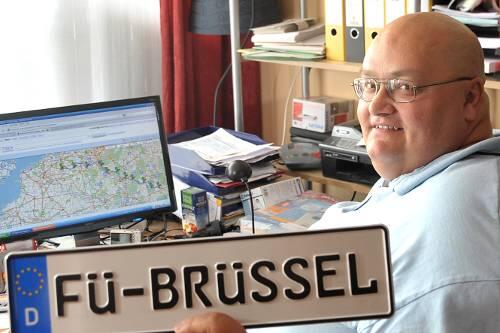 Am Montag startete Ralf Ochsler aus Fürth seine Tour nach Brüssel. Erster Stopp: Bad Windsheim
