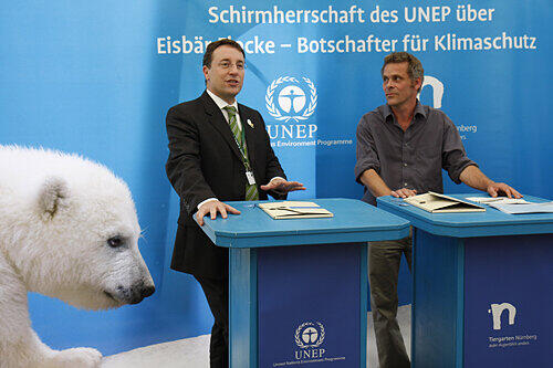 Tiergarten-Chef Dag Encke (re.) mit Achim Steiner, Direktor des UN-Umweltschutzprogramms UNEP