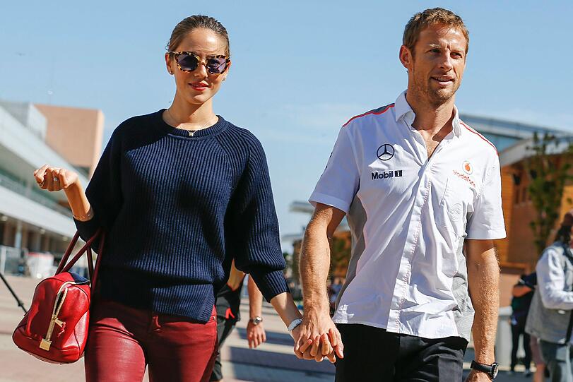 Jenson Button und seine Frau Jessica Michibata