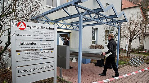 Dasd Jobcenter in Rothenburg - hier spielte sich die Bluttat Anfang Dezember 2014 ab.