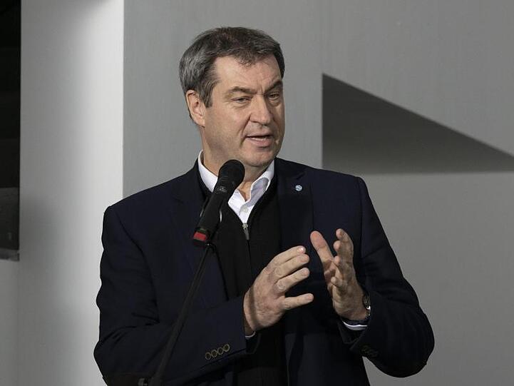 Markus Söder, Vorsitzender der CSU, spricht nach einer Sitzung des Koalitionsausschusses. Foto: Paul Zinken/dpa