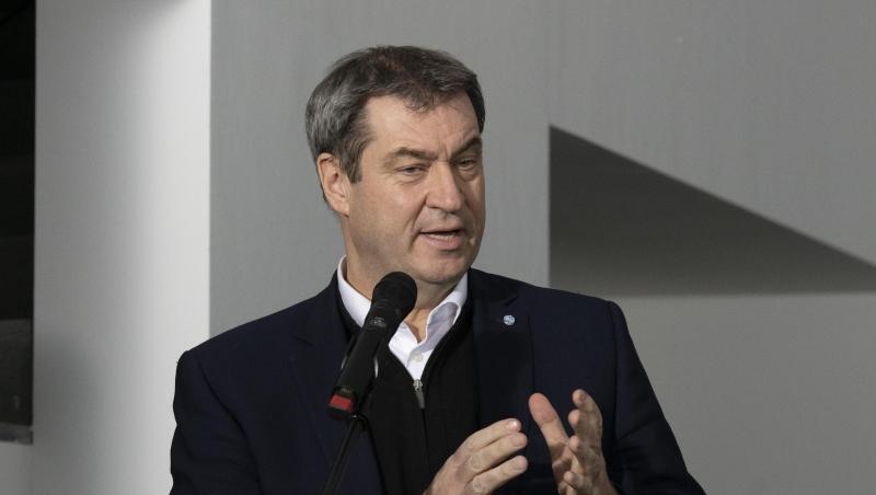 Markus Söder, Vorsitzender der CSU, spricht nach einer Sitzung des Koalitionsausschusses. Foto: Paul Zinken/dpa