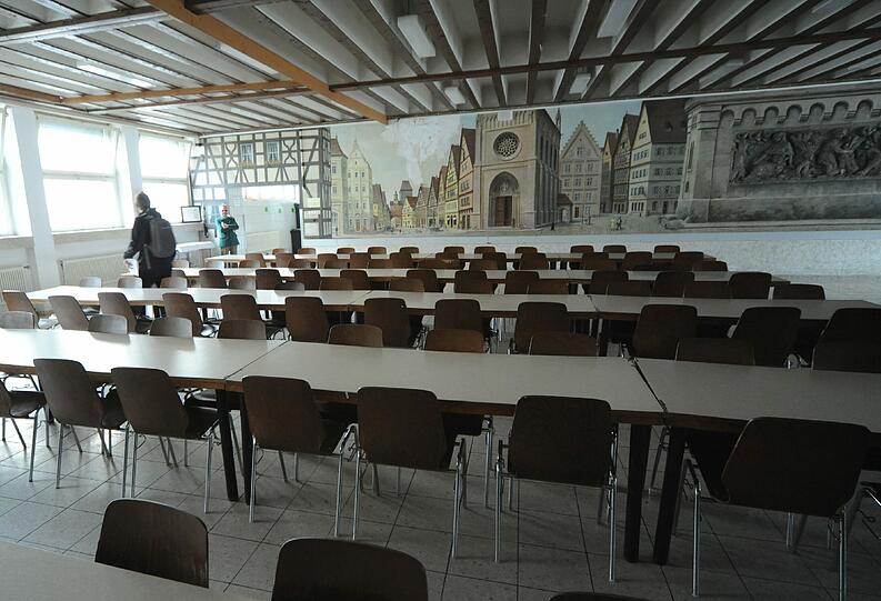 Der Speisesaal in der JVA Landsberg.