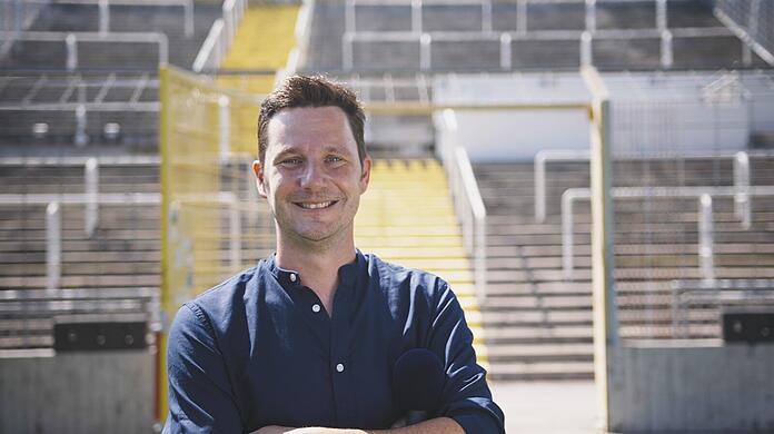 Der neue Stadionsprecher des TSV 1860: Sebastian Schäch