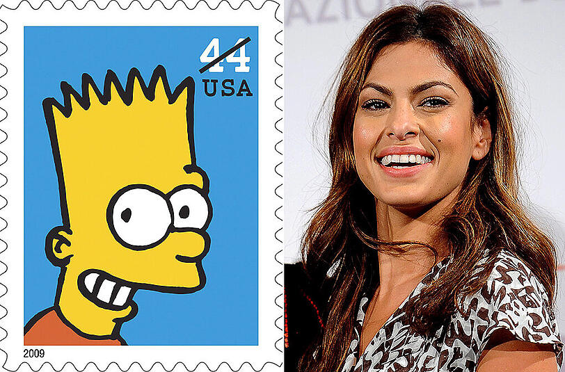 Was haben wohl die freche Comicfigur Bart Simpson und die schöne Hollywood-Schauspielerinnen Eva Mendes gemeinsam?