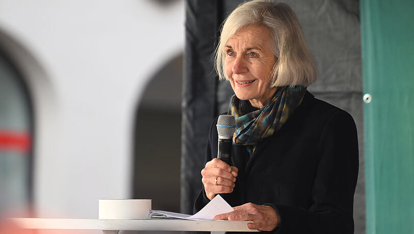 Die Professorin Ursula M&uuml;nch bei einer Veranstaltung in Weilheim Anfang Februar 2026.