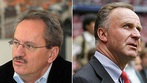 OB Ude (links) reagierte von Mykonos aus auf die Kritik von Bayern-Boss Rummenigge. OB Ude (links) reagierte von Mykonos aus auf die Kritik von Bayern-Boss Rummenigge.