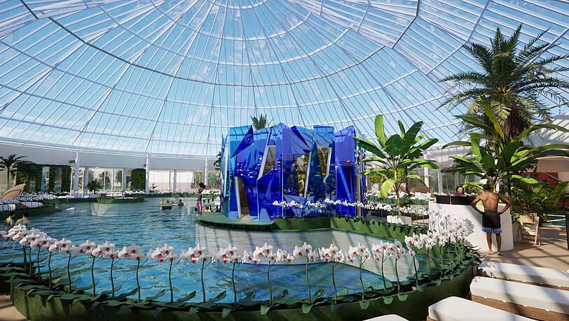 So soll der neue Thermenbereich aussehen, wenn die Umbaumaßnahmen abgeschlossen sind.