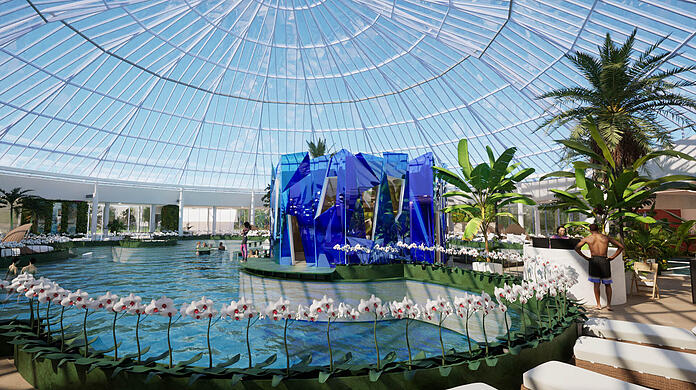 So soll der neue Thermenbereich aussehen, wenn die Umbaumaßnahmen abgeschlossen sind.