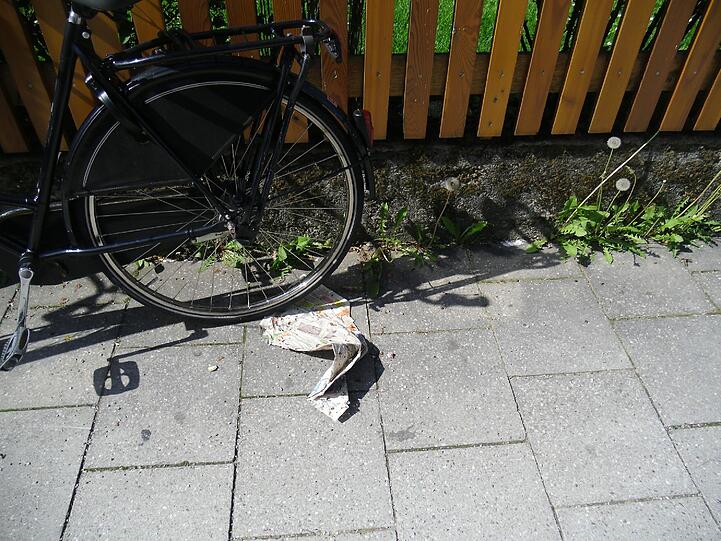 Auch hier hat jemand unbedacht etwas fallen lassen.