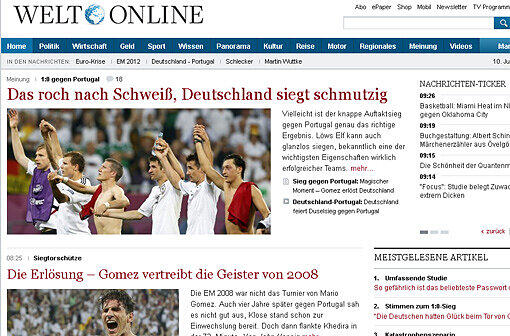 "Super-Super-Super-Mario!": Das schreibt die nationale und internationale Presse zum deutschen Sieg über Portugal.
