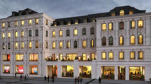 Sieben Stockwerke hoch, mit Terrasse und Restaurants: So soll der neue FC-Bayern-Flagship-Store am Dom aussehen.