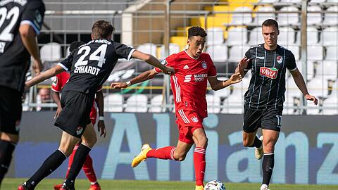 Bayerns Jüngster Bundesliga-Torschütze Jamal Musiala im Einsatz für die Reserve des Rekordmeisters.