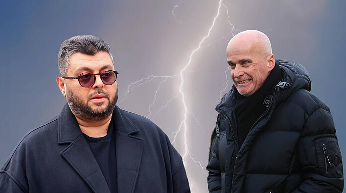 Auf Konfrontationskurs: 1860-Investor Hasan Ismaik (l.) und Löwen-Präsident Robert Reisinger.