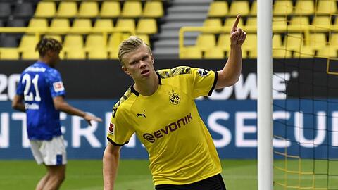 Torjäger Erling Haaland brachte den BVB im Derby mit seinem Treffer zum 1:0 in die Erfolgsspur.