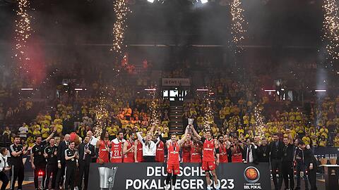 Die Bayern gewannen zum vierten Mal den deutschen Pokal.