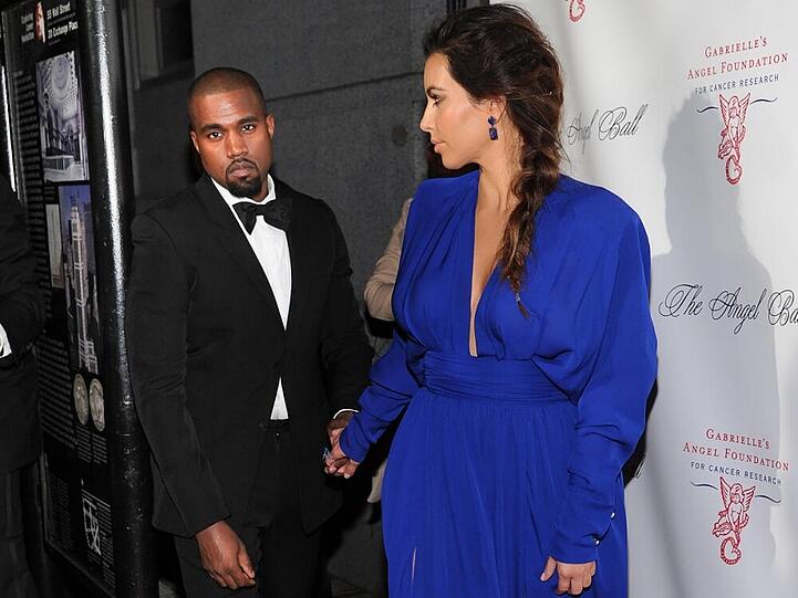 Normalerweise geht er voran: Kanye West und Kim Kardashian