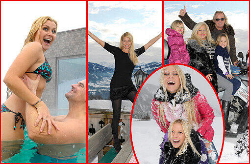 Planschen im dampfenden Pool, eine Schneeballschlacht mit den Freunden, entspannen auf der Berghütte: So relaxen die Promis im Nobel-Ort Kitzbühel. Wir waren dabei...
