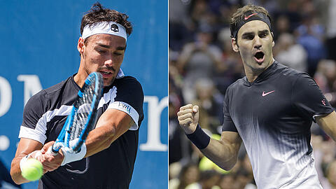 Fabio Fognini droht im schlimmsten Fall sogar eine Geldstrafe in Höhe von 250.000 Dollar. Roger Federer (rechts) überzeugte nach zwei Fünf-Satz-Erfolgen erstmals im Turnierverlauf und machte damit das Duell mit dem Augsburger Philipp Kohlschreiber perfekt.