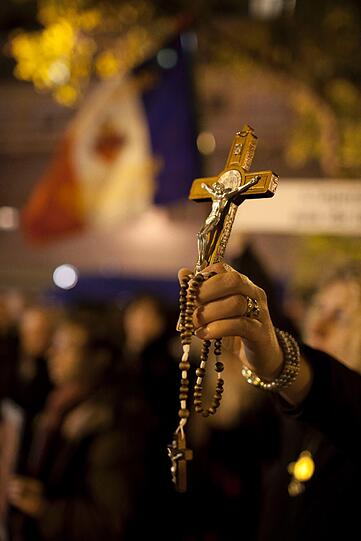 In Paris protestieren christliche Aktivisten gegen Castelluccis Stück "On the Concept of the Face, Regarding the Son of God".
