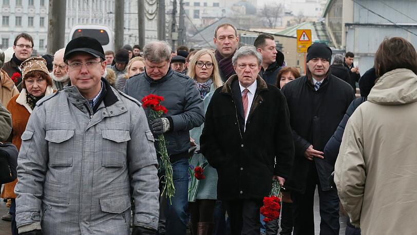 Gedenken an Boris Nemzow am Ort des Mordanschlags in Moskau. Gedenken an Boris Nemzow am Ort des Mordanschlags in Moskau.