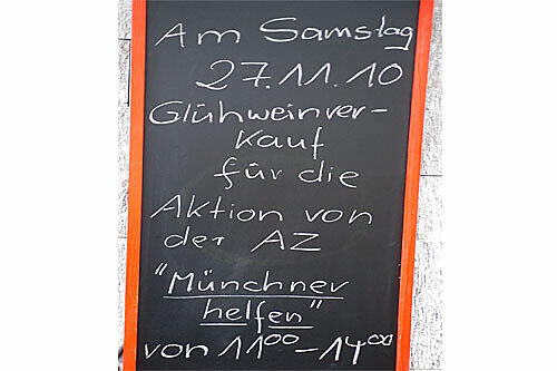 Die Unterstützung für die AZ-Aktion wird schon jetzt in der &bdquo;Neuhauser Wohnküche&ldquo; publik gemacht.