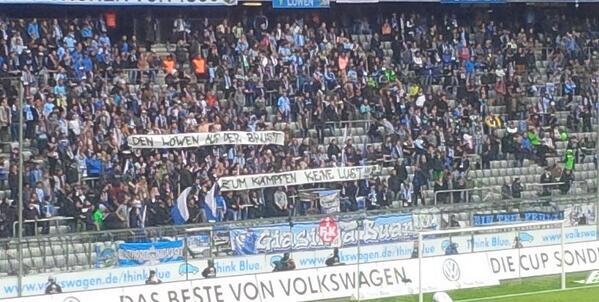 Löwen-Fans gegen Bielefeld