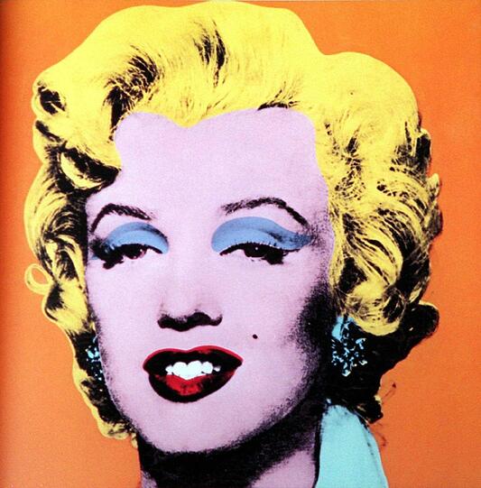Berühmt: "Orange Marilyn". Von Andy Warhol.