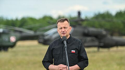 "Es geht uns darum, den Aggressor abzuschrecken, damit er nicht wagt, Polen anzugreifen", sagt Polens Verteidigungsminister Mariusz Blaszczak.