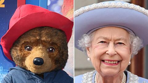 Zwei Gesichter, die in Großbritannien verehrt werden: Paddington und die verstorbene Queen Elizabeth II.