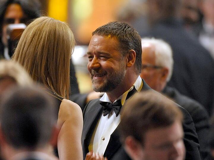 Russel Crowe im Gespräch mit Nicole Kidman in Los Angeles