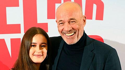 Heiner Lauterbach und Tochter Maya 2020 bei der Premiere des Films "Enkel für Anfänger".