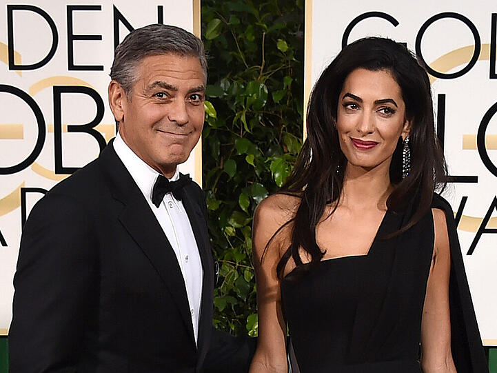 George und Amal Clooney bei den Golden Globes 2015