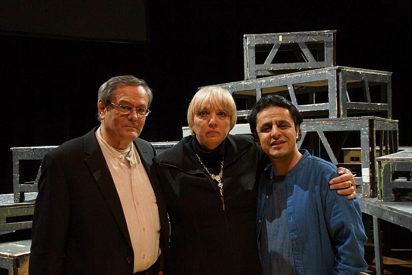 Albert Ginthör, Claudia Roth und Ahmad Shakib Pouya.