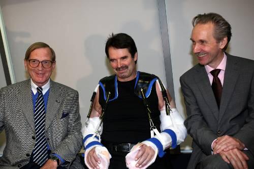 Karl Merk mit Prof. Edgar Biemer und Christoph Höhnke