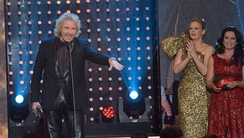 64 Jahre - und immer noch rockig drauf. Thomas Gottschalk bei der Romy-Gala in Wien 64 Jahre - und immer noch rockig drauf. Thomas Gottschalk bei der Romy-Gala in Wien