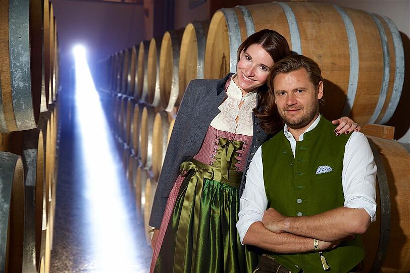 Schauspielerin Sophie Wepper mit ihrem Ehemann David Meister.