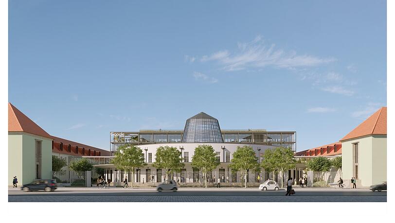 So soll der Postpalast an der Arnulfstraße nach den Wünschen von Google umgestaltet werden.