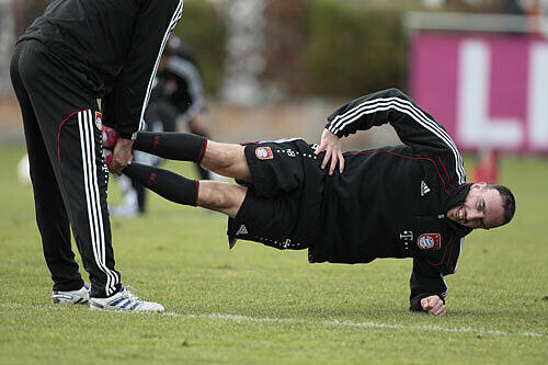 Comeback am Sonntag? Franck Ribery im Bayern-Training