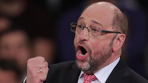 Martin Schulz bei seiner Rede während des SPD-Sonderparteitags in Berlin.