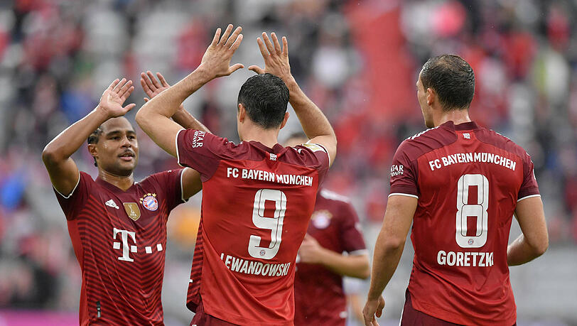 Die Bayern konnten gegen Berlin gleich fünfmal jubeln.