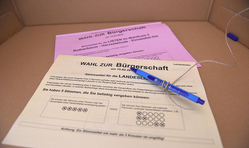 Bilder von der Wahl in Hamburg
