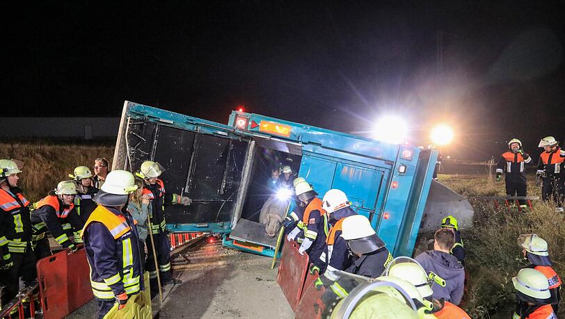 In Unterfranken kam es in der Nacht auf Dienstag zu einem schlimmen Unfall mit einem Viehtransporter - die Bilder. In Unterfranken kam es in der Nacht auf Dienstag zu einem schlimmen Unfall mit einem Viehtransporter - die Bilder.