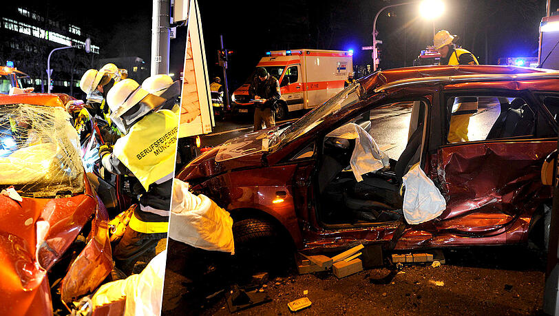 Die Feuerwehr musste die Frau aus dem Fahrzeugwrack befreien. Die Feuerwehr musste die Frau aus dem Fahrzeugwrack befreien.